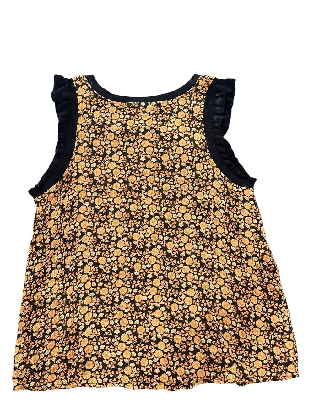 Sleeveless Floral Ruffle Trim Tank Top Ella Moss - Picture 4 of 5